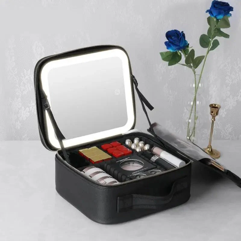 Cosmetiquera de Lujo Con Espejo LED