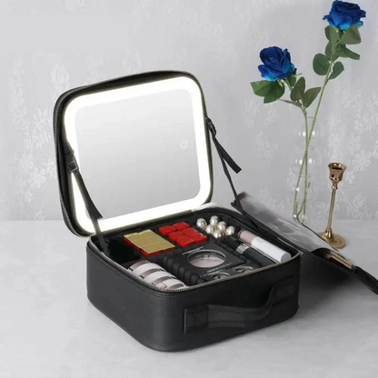 Cosmetiquera de Lujo Con Espejo LED