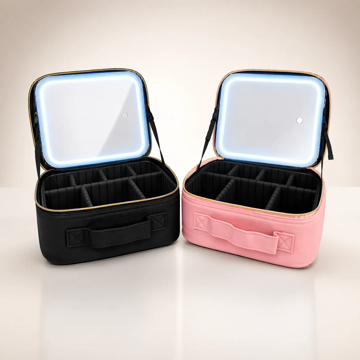 Cosmetiquera de Lujo Con Espejo LED